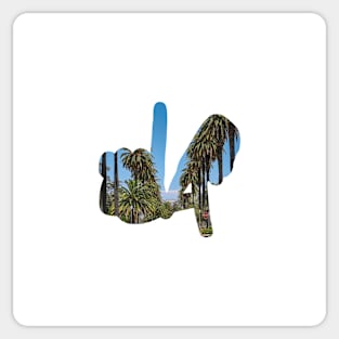 Medium LA Hands, Palm Trees Sticker